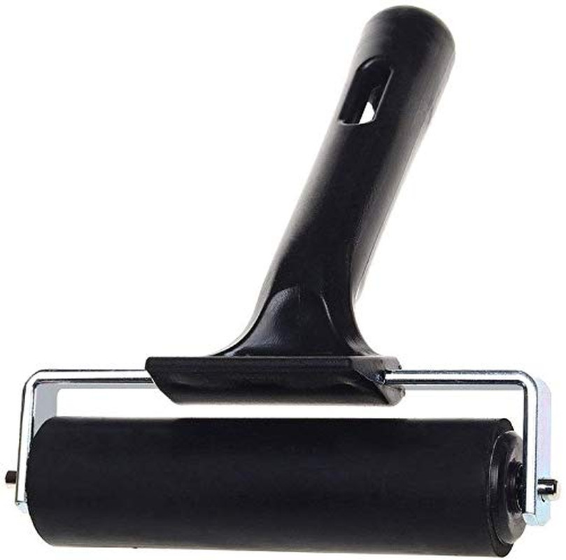4" Rubber Roller Brayer Rollers for Crafting,Hard Rubber Rollers for Printmaking
