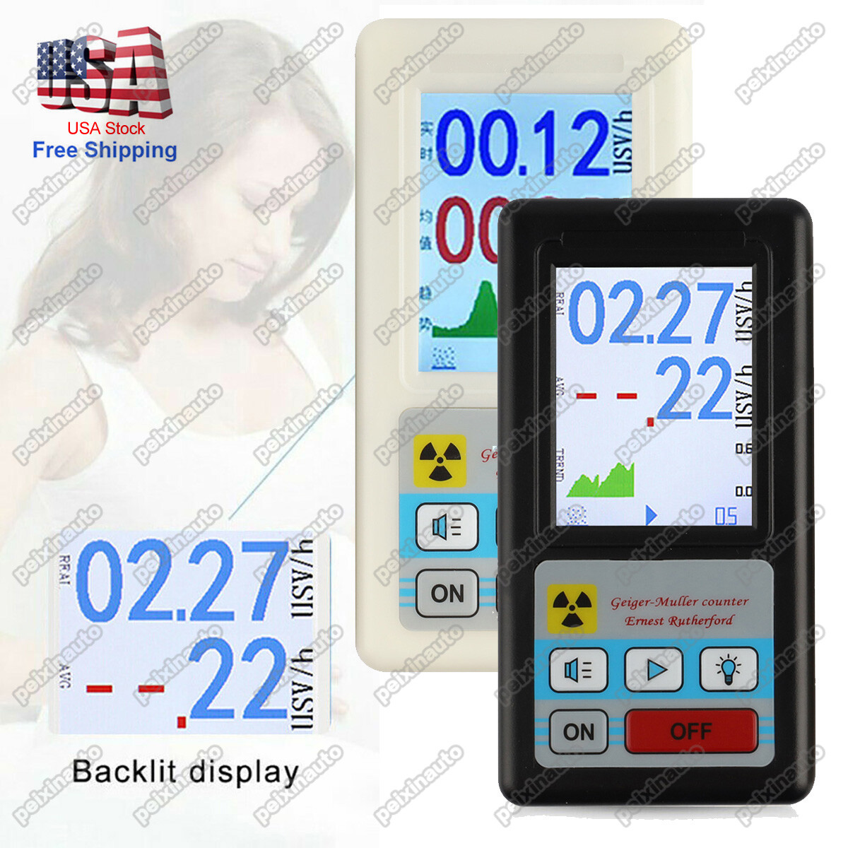 Digital LCD Geiger Counter Nuclear Radiation Detector β γ X-Ray Test Meter Tool!