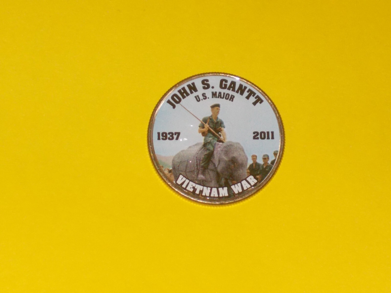 Colorized Kennedy Half Dollar - Vietnam War - John S Gantt K863