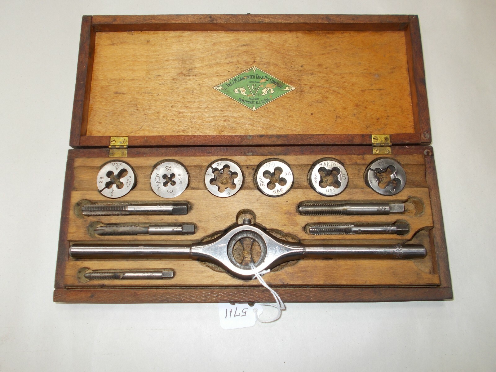 The J.M. CARPENTER Tap & DIE Company, Vintage Tap & Die Set, Pawtucket, R.I, USA
