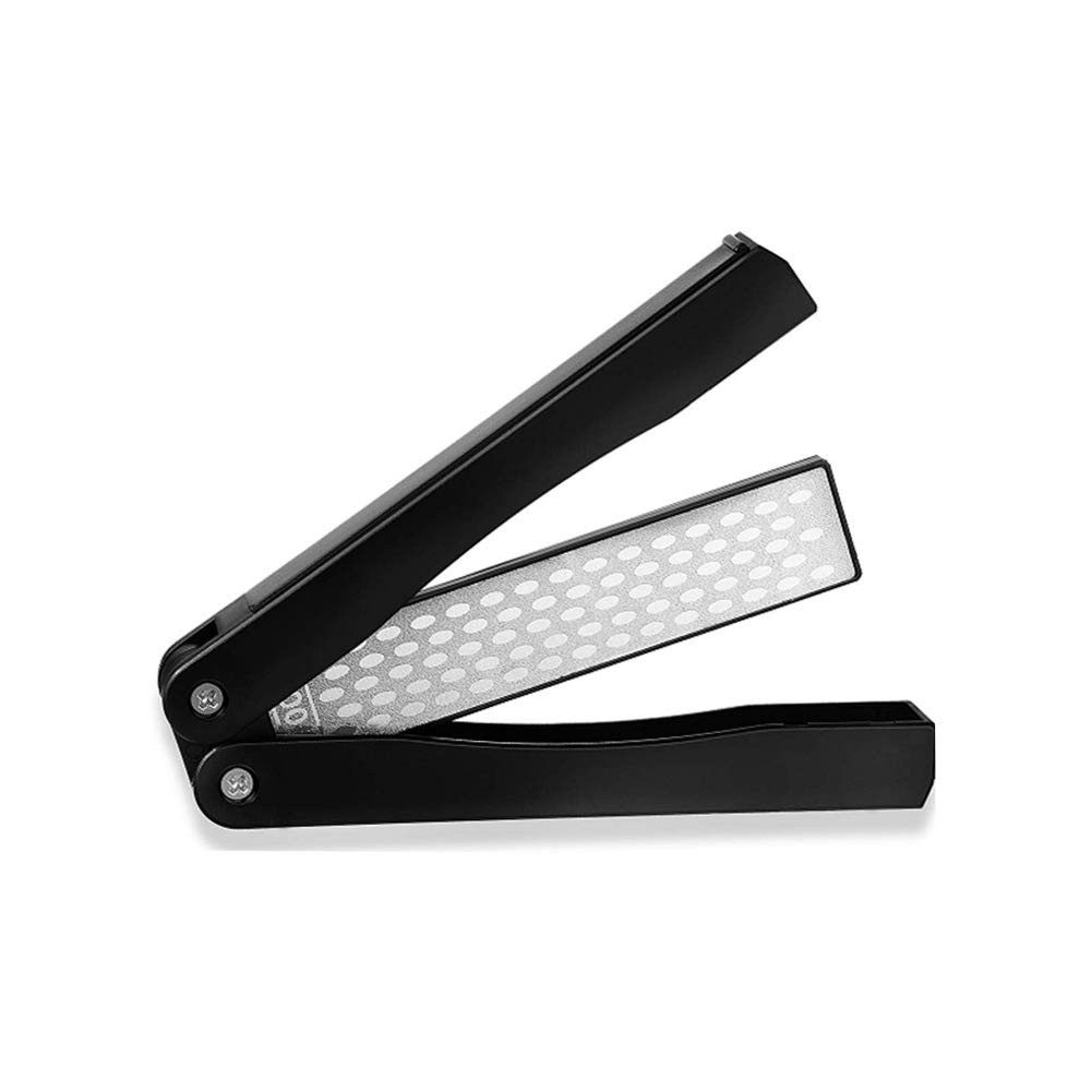 Diamond Knife sharpener #400/600 Pocket Sharpening Stone Double Sides Folding Po