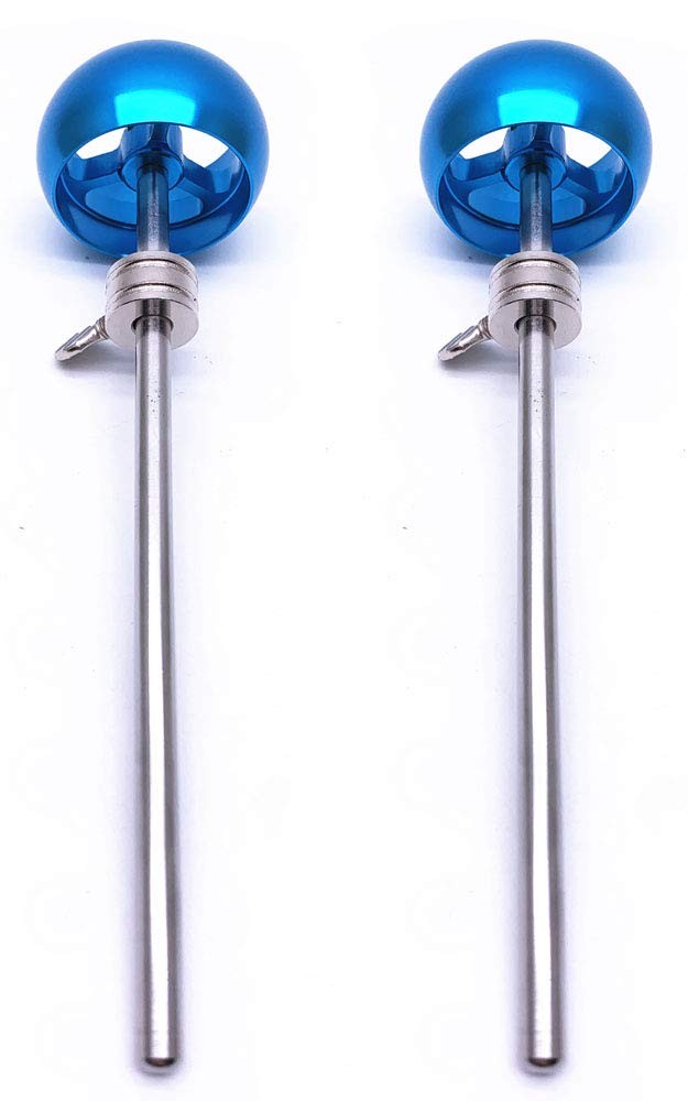 2 Pieces Bass Drum Pedal Beater Aluminum Alloy Hammer Head Percussion Instrument