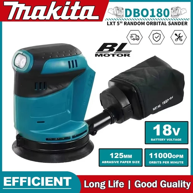 Makita DBO180Z 18V Brushless Cordless Disc Orbital Mud Putty Polishing Tool Only