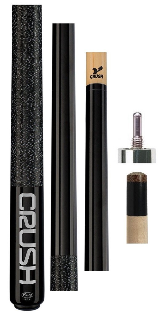 Viking Black Crush Break Linen Wrap Cue - V Crush 13mm Shaft - Free US Shipping