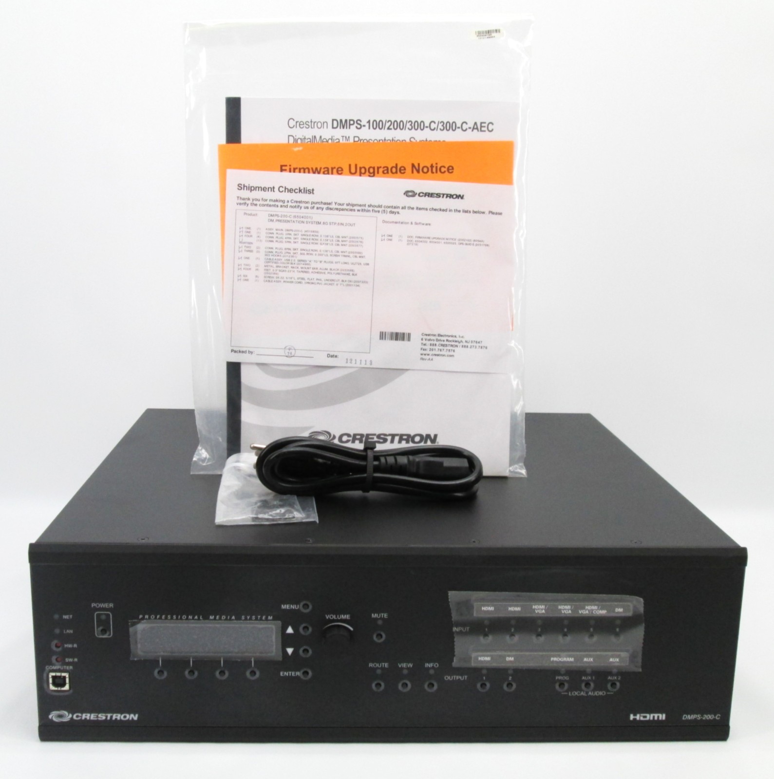 Crestron DMPS-200-C HDMI Digital Media Switcher Presentation System 200