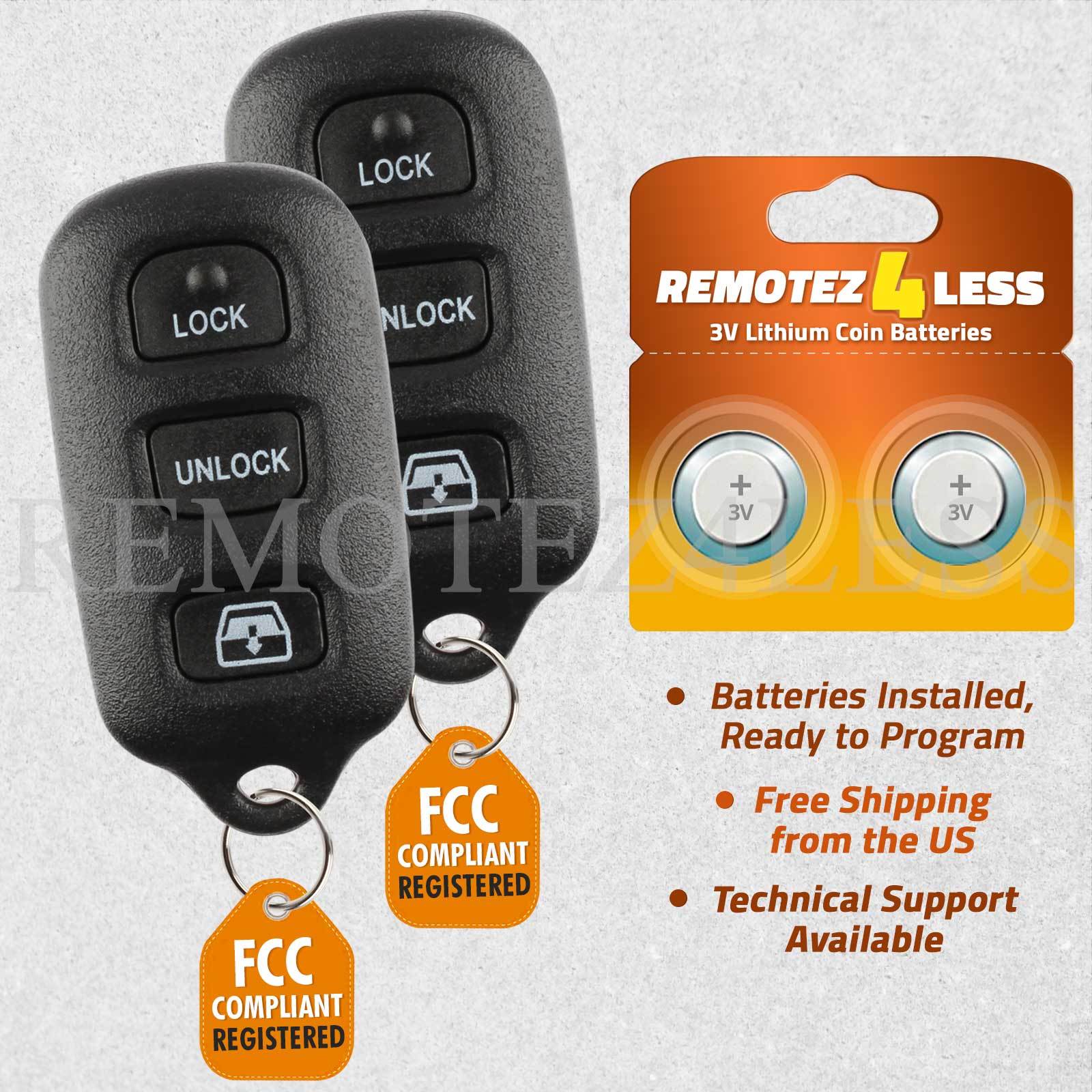 2 FOR 2004 2005 2006 TOYOTA TUNDRA KEYLESS ENTRY REMOTE KEY FOB HYQ12BBX