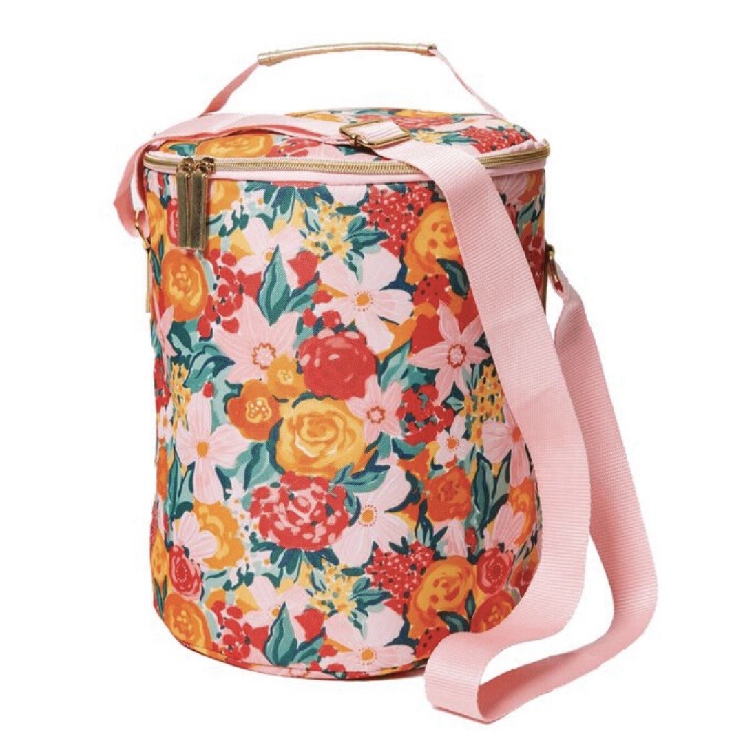Perfect Cooler Round Bright Floral Cooler Bag Arcadia Beauty Collapsible