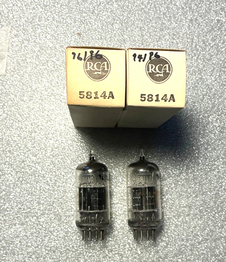 NOS Pair RCA 5814A/12AU7.