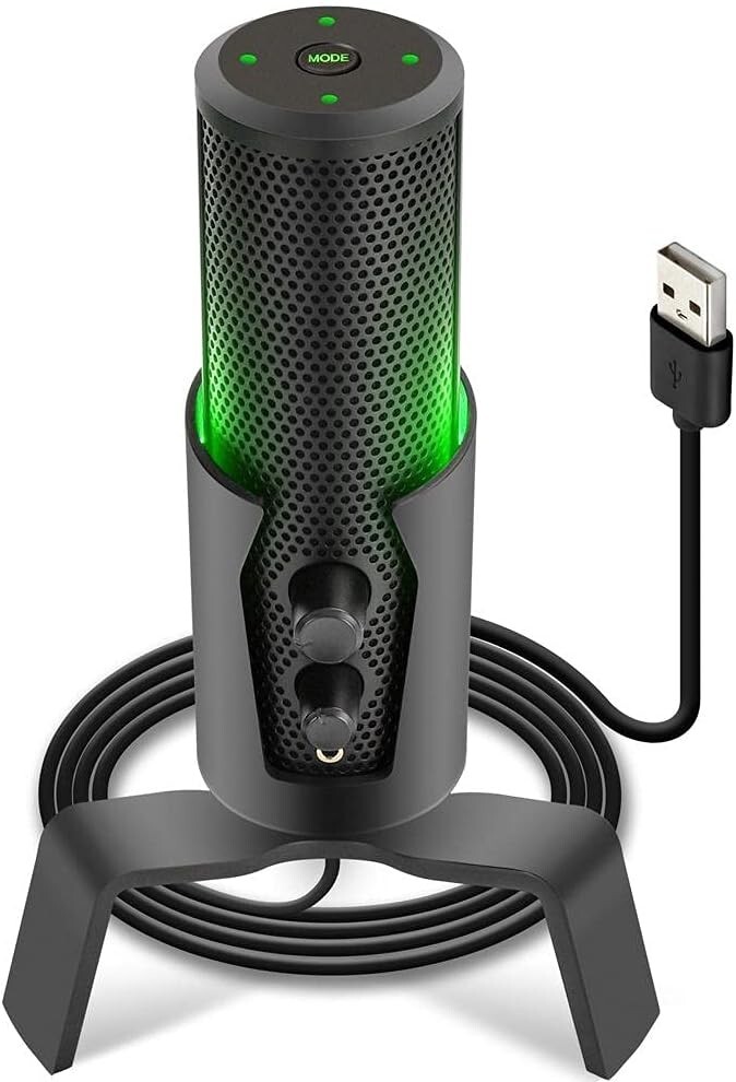 Pyle USB Computer Desktop Microphone 4 Polar Patterns & Pro Audio Recording Mic