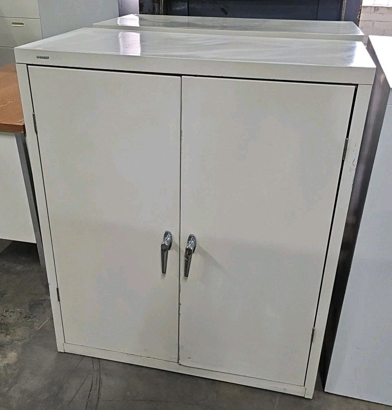SC1842L HON Brigade 36" x 18.25" x 41.75" 2-Shelf Putty Storage Cabinet - 2 Ava!