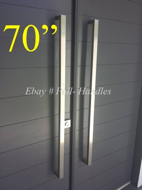 Square 70 inch Pull Long Door Handle Entry Long Stainless Steel Back to Back