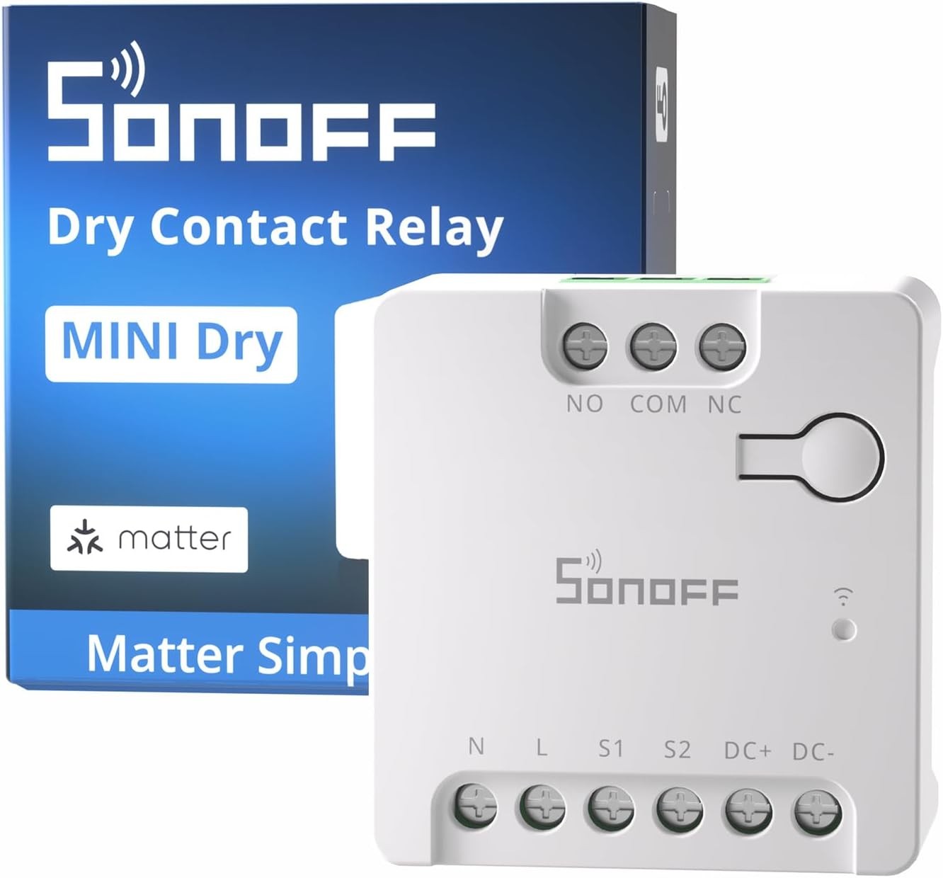 SONOFF MINI-D Smart Switch WiFi Matter 2.4GHz Dry Contact AC/DC White