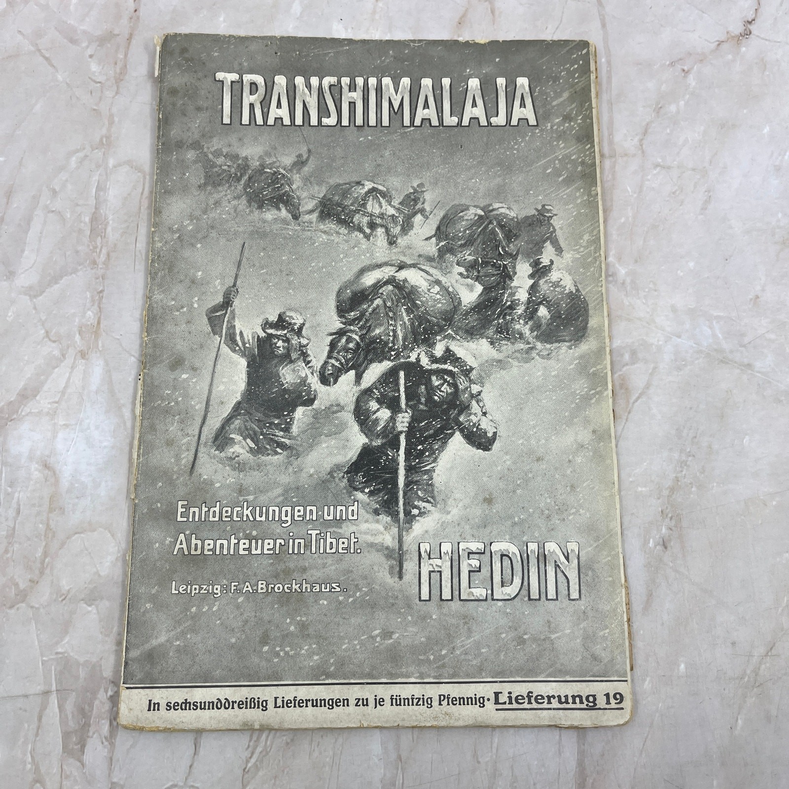 TRANSHIMALAJA Discoveries and adventures in Tibet F. A. Brockhaus Book TI9-P2