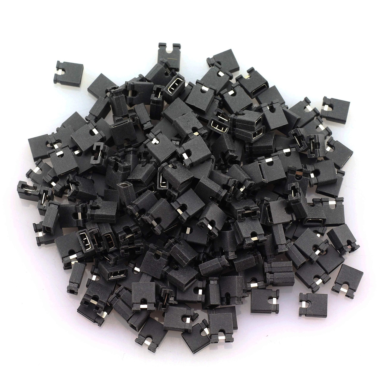 MEETOOT 200PCS 2.54mm Standard Pin Header Jumper Cap Short Connection Block...
