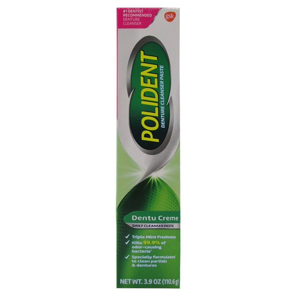 Polident Daily Denture Paste: Clean, Refresh, Protect - 6 Pcs