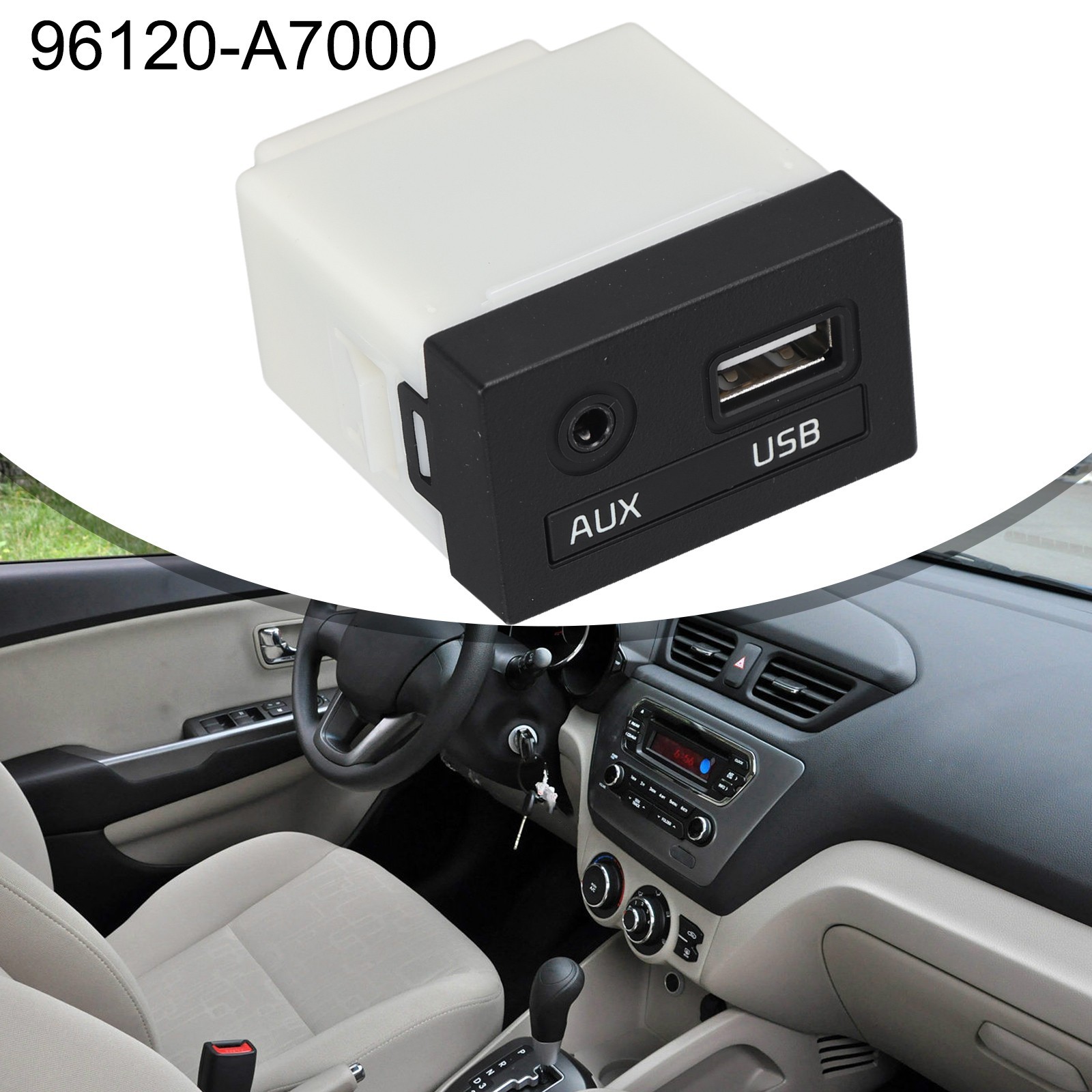 AUX USB Socket 96120-A7000 12V Voltage ABS Material Direct Installation