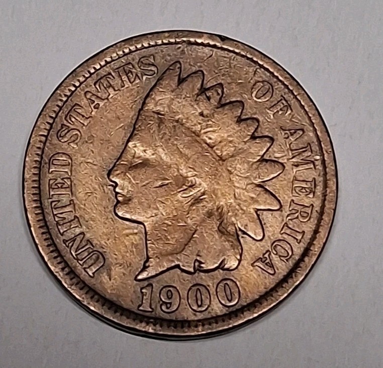 1900 Philadelphia Mint Indian Head Penny / One Cent Original Genuine IHA20