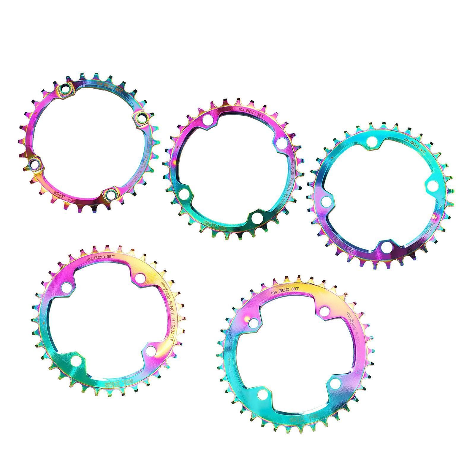 Bike Chainring Bicycle Chainring 104BCD Round Chainwheel Aluminum 7075 Mountain