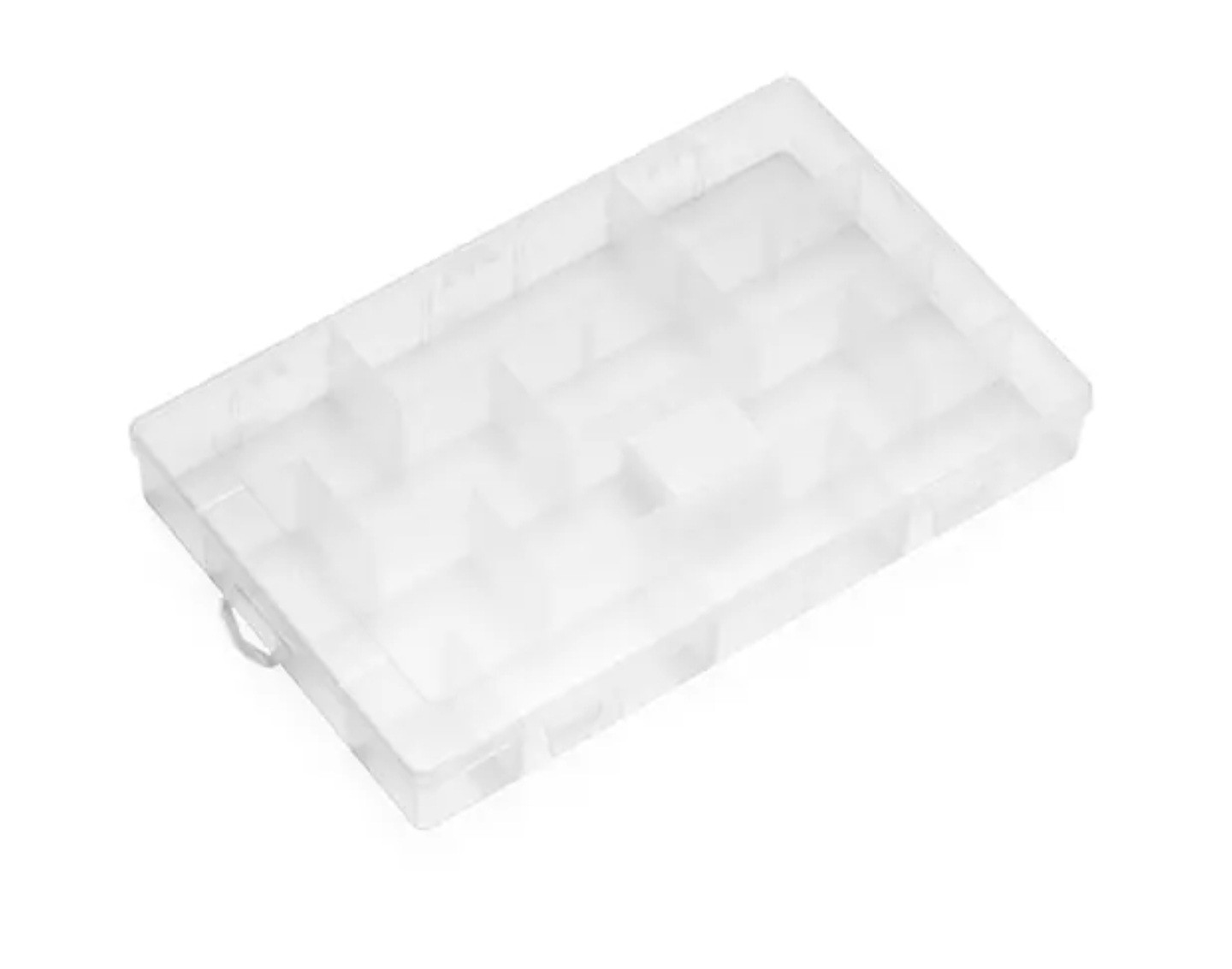 13.5" x 8.5" Clear Adjustable Plastic Storage Box/Case by Angels Craft