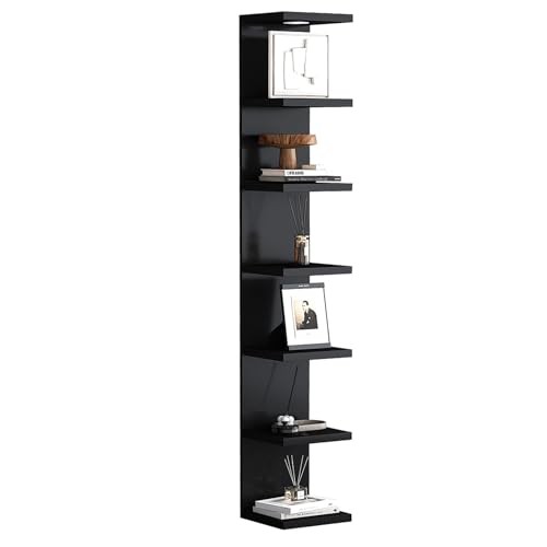 Versatile Wall Shelf Unit,Lack Wall Shelf,Display Floating Shelf 7 Tier Black