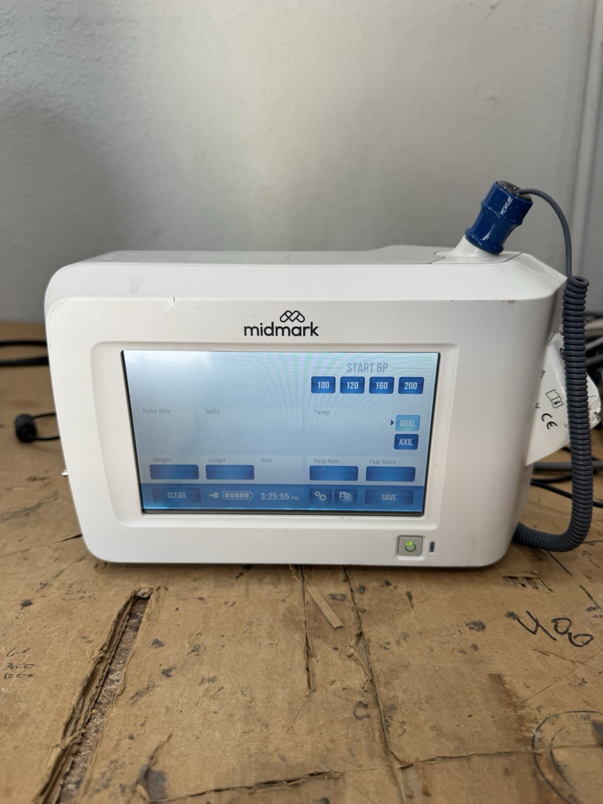 Midmark Digital Vital Signs Device W/ Temp Probe & Blood Pressure Cuffs