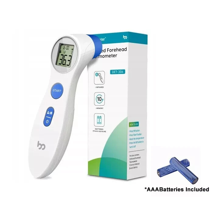 Infrared Digital Forehead Thermometer For Adults Kids With Batteries