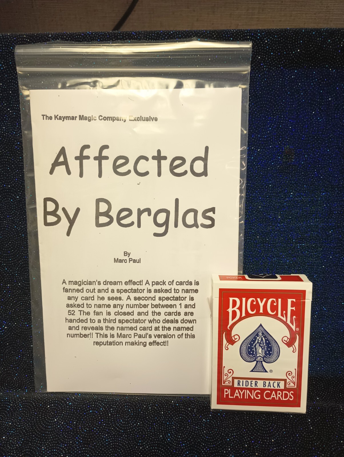 ACAAN AFFECTED BY BERGLAS Red Bicycle Poker Size Card at any Number Marc Paul