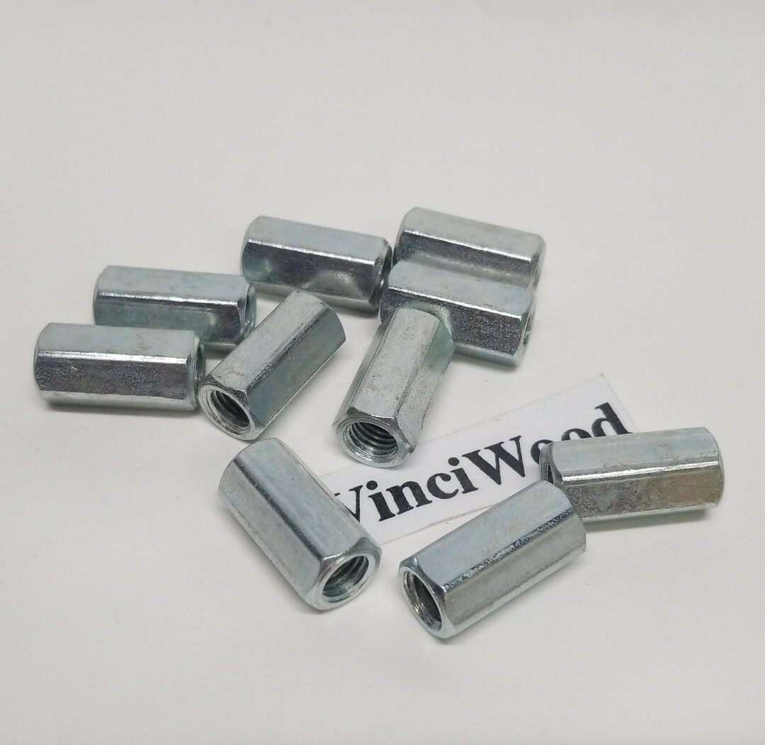 1/2-13 X 1-1/4 HEX Coupling Nut 18-8 STAINLESS. (4)Pieces.