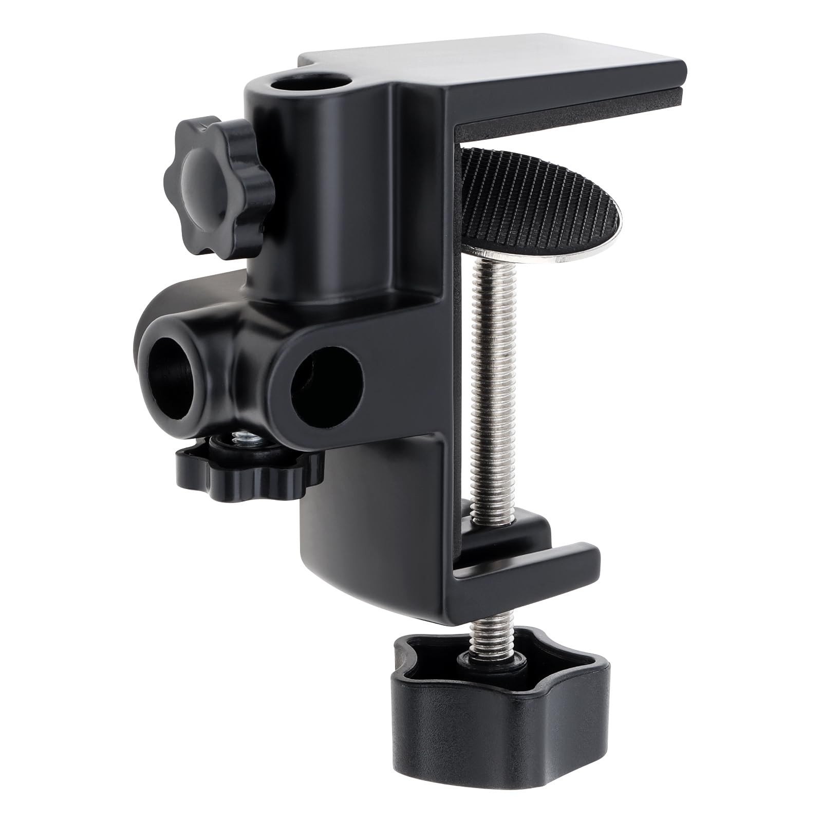 RTNLIT Desk Lamp C-Clamp 4-Hole Metal Table Mount for Mic, Light, Boom Arm