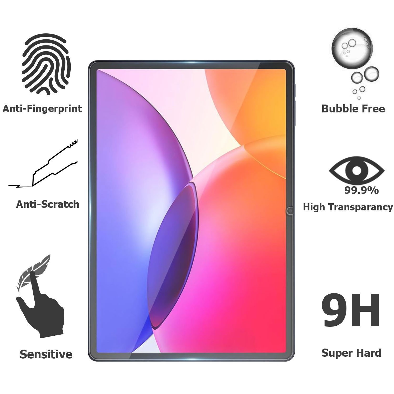 (2 Pack) Tempered Glass Screen Protector For TCL TAB A1 Plus 12.2 inch Tablet