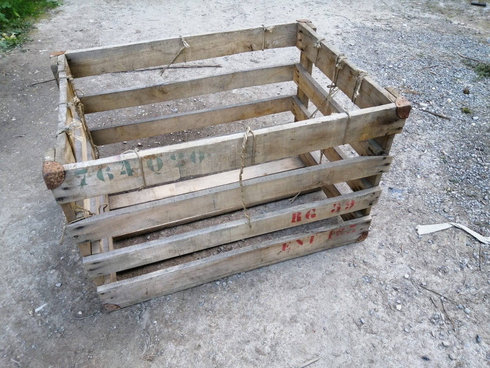 Ex Army Wooden Crate Gardening Storage Apple Fruit Surplus