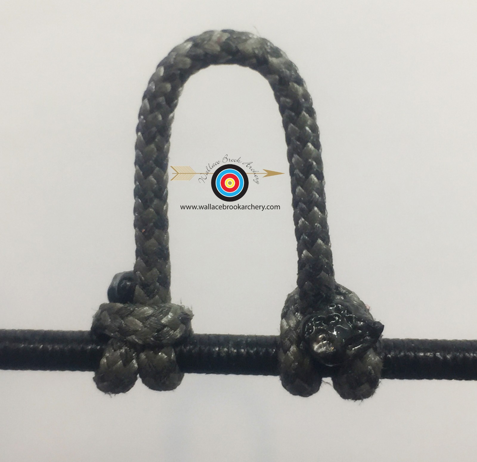 1 Pack- Speckled  Silver/Black  Archery Release Bow String D Loop, BCY #24
