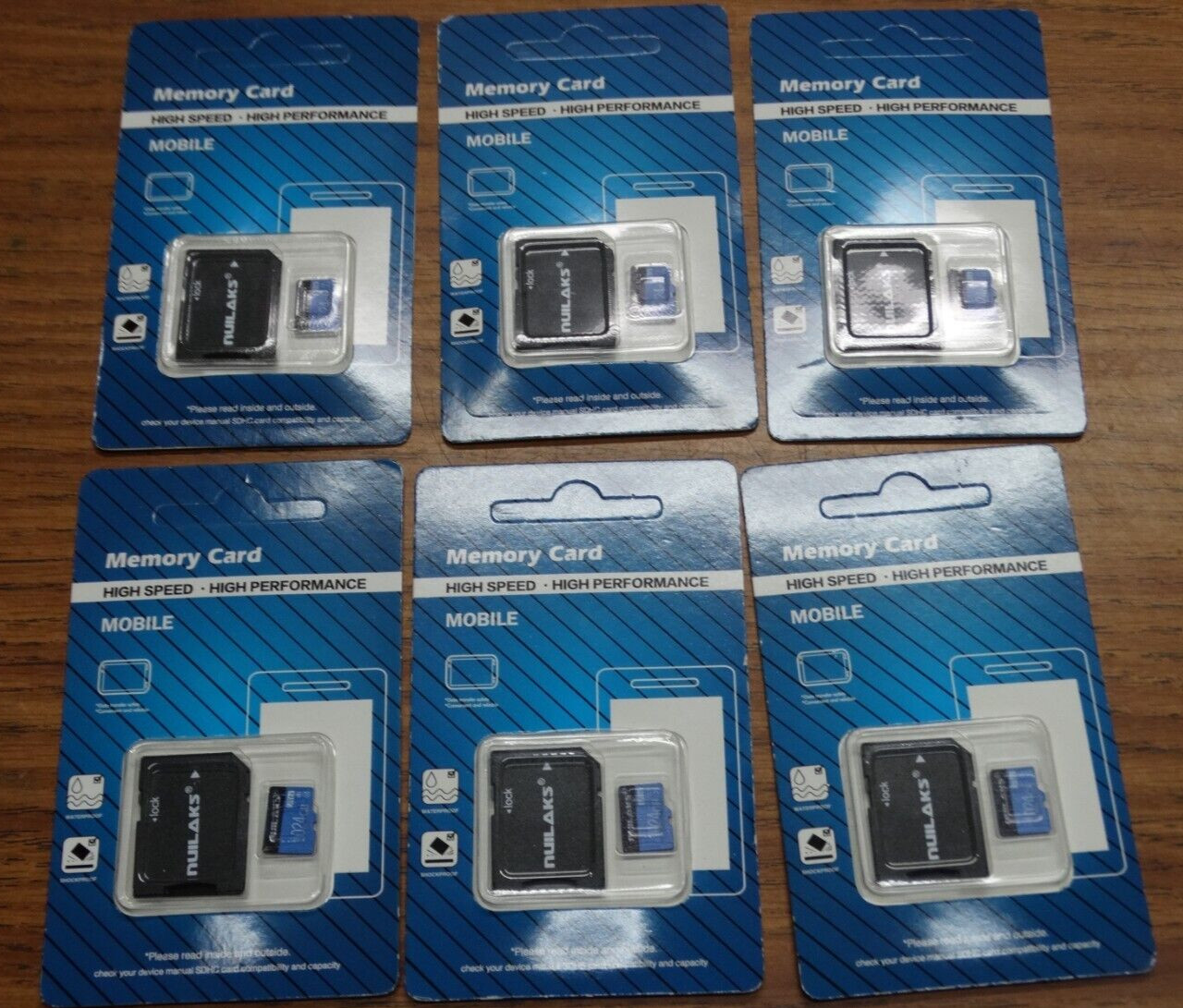 1024GB Micro SD High Speed Memory Card with Adapter, LOT OF 6, NEW!