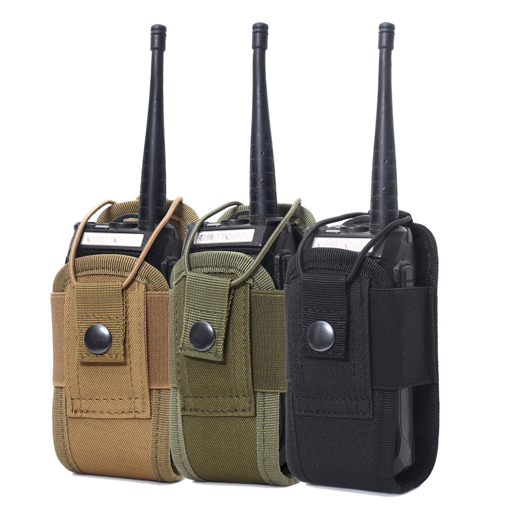 Outdoor Tactical Molle Radio Walkie Talkie Pouch Waist Bag Holder Pocket Holster
