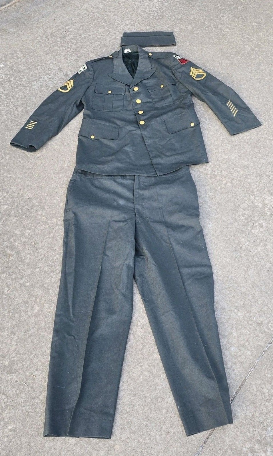 Vintage Vietnam Era Army  Military Tropical Dress Uniform Jacket Pants Hat