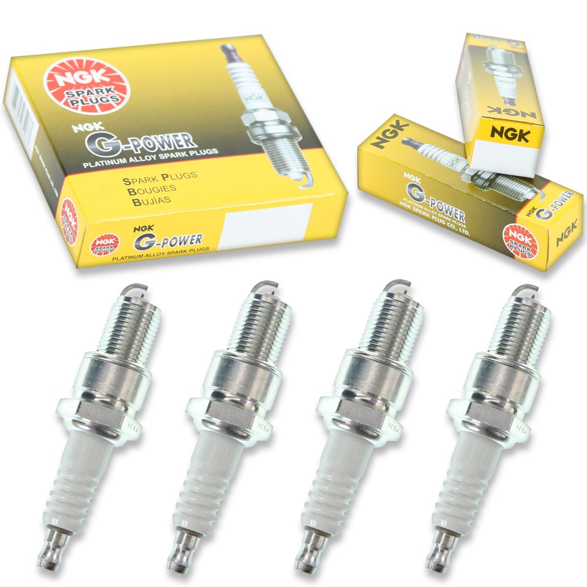 4 pcs NGK G-Power Spark Plugs for 1984 Volvo DL 2.1L L4 - Engine Kit Set kw