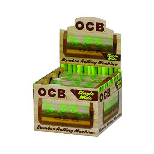 OCB Bamboo Rolling Machine Cigarette Hand Roller Single Wide 70mm FULL BOX OF 6