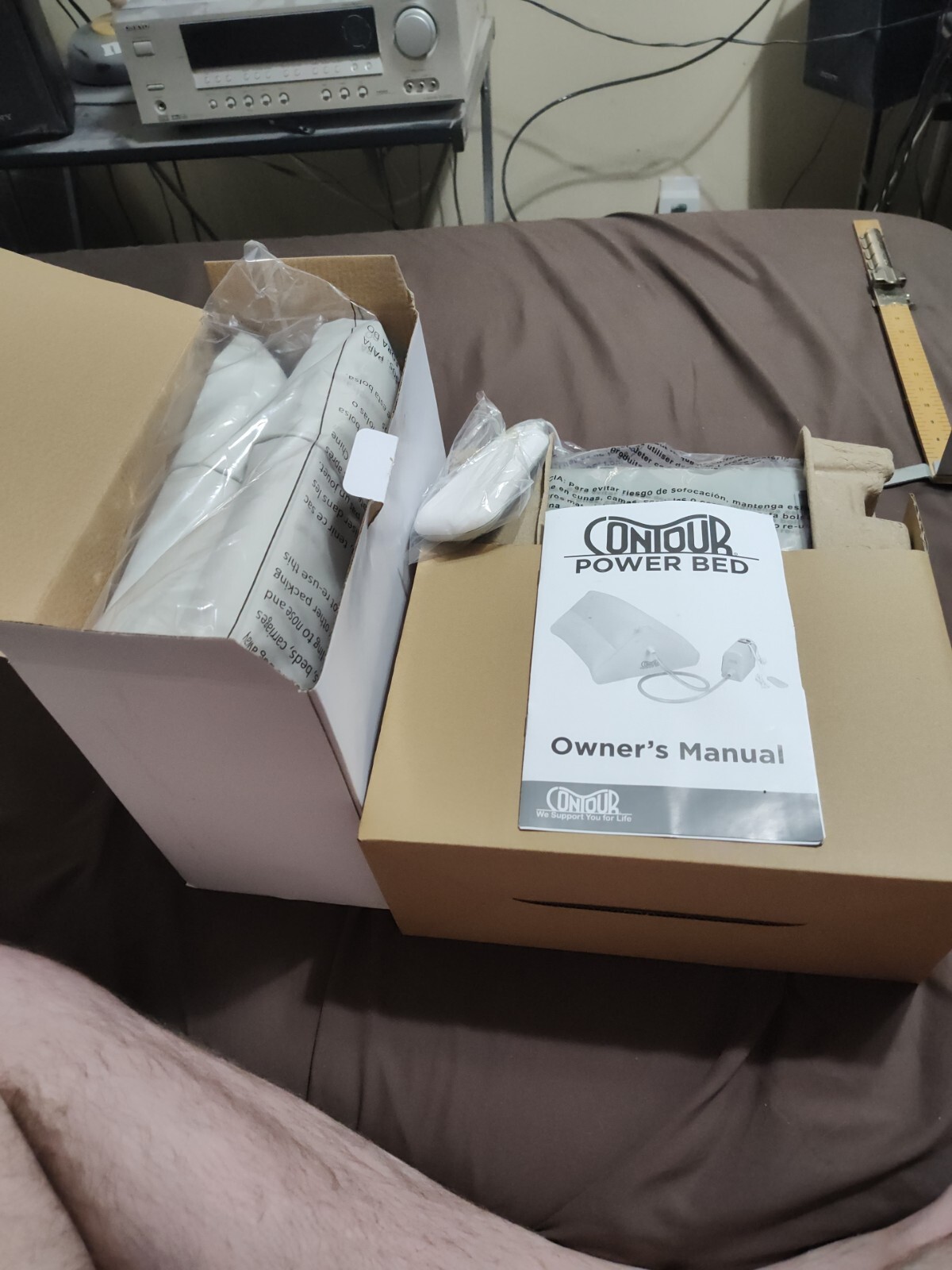 Contour Power Bed - Approximate Size Not Inflated: 55" LONG x 24" WIDE