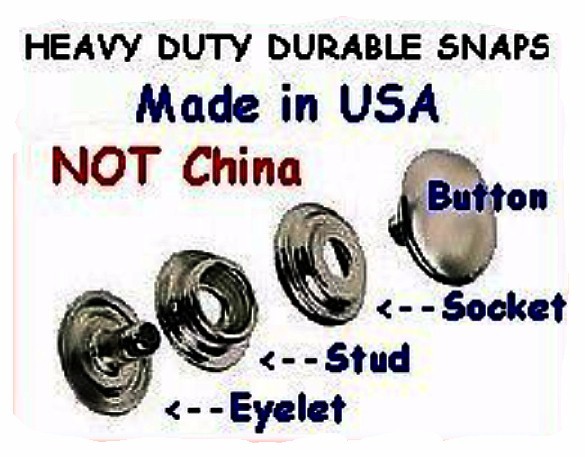 Snap Fastener 10 Sets Nickel Made in USA  Regular thickness Materials   w/TOOLS