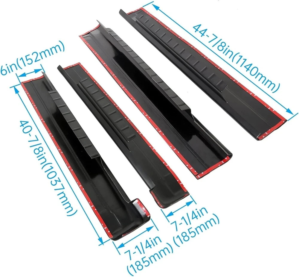 Rocker Panel Guard Crew Cab Compatible 1999 2000 2001-2006 GMC Sierra Silverado