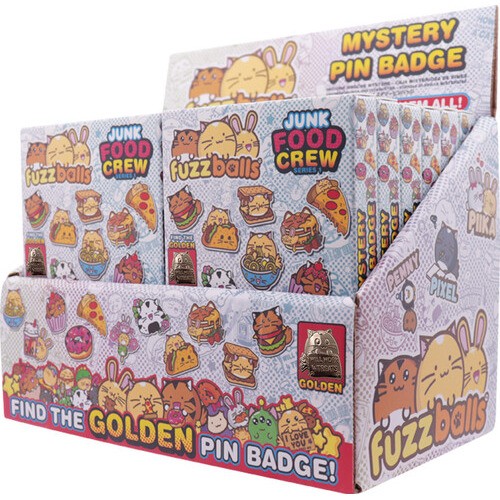 Fuzzballs - Mystery Pin Badge - 12ct Blind Box Display