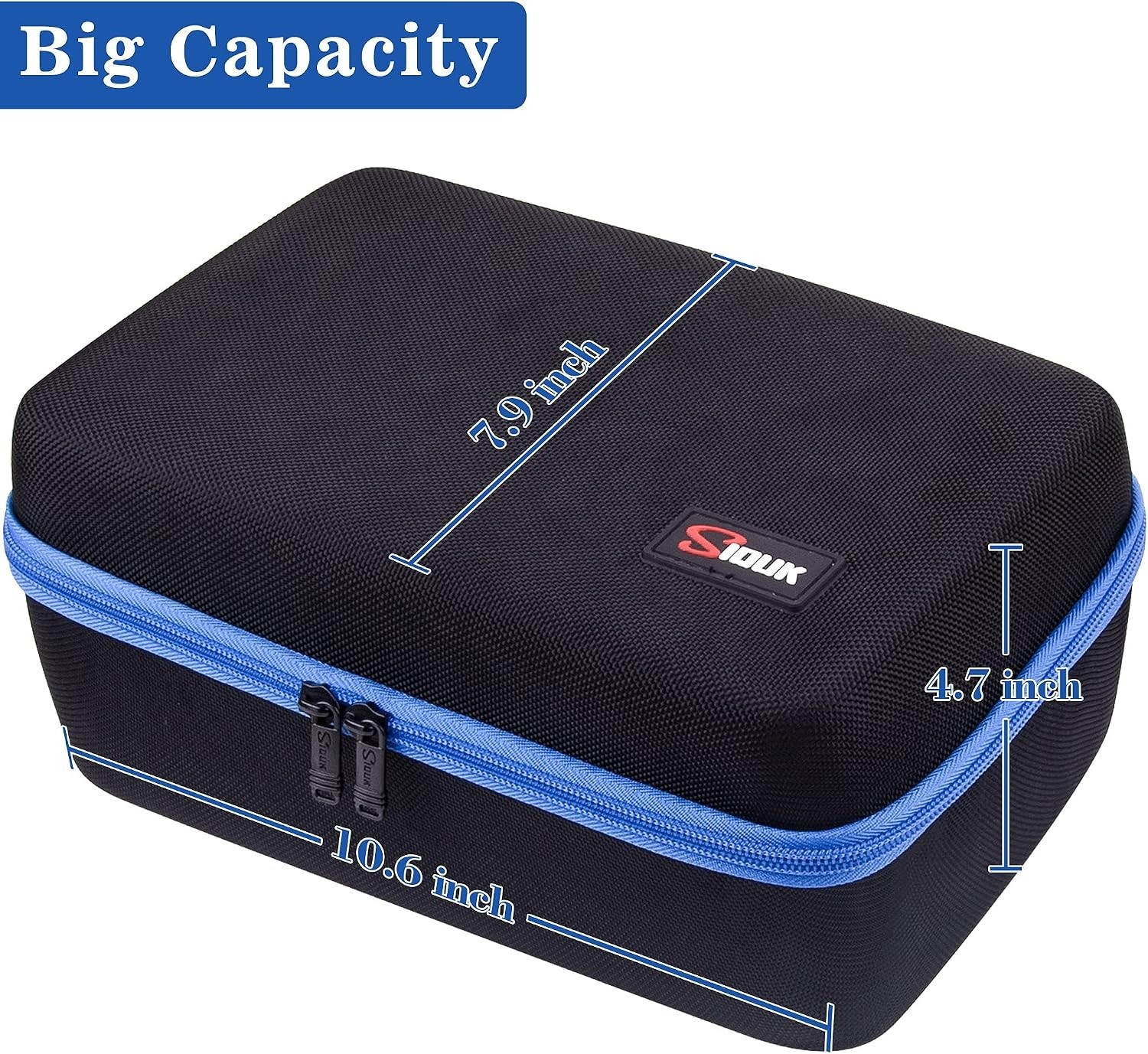 Dice Storage Case Big Capacity Dice Box with Double Removable Slotted Tray an...