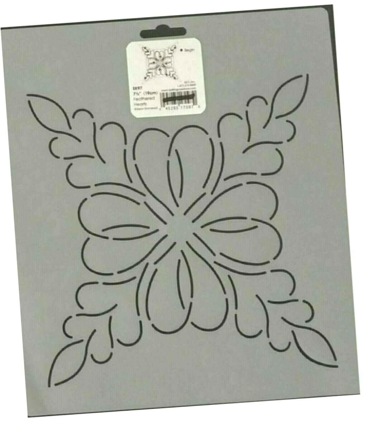 Quilting Stencil Floral Heart Feather Quilt Patterns Block Plastic Templates