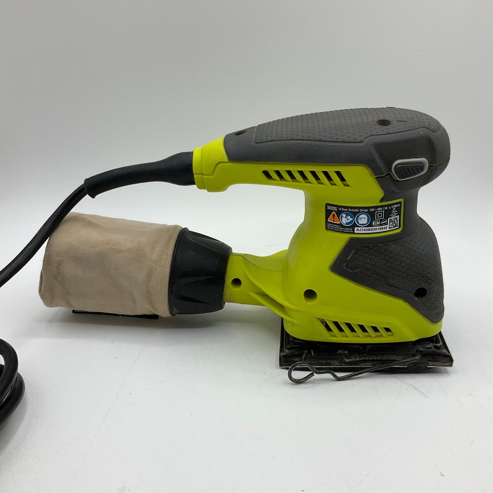 Ryobi S652DG Corded 1/4 Sheet Sander with Case