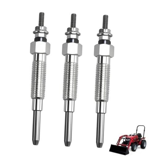 3PCS Glow Plugs Compatible with Mitsubishi S4S S3L S3L2 Engine Forklift