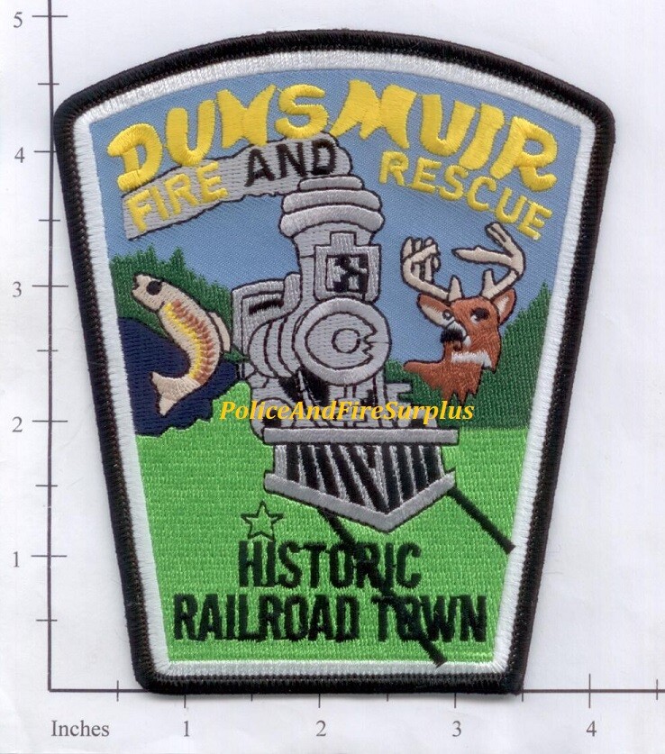 California - Dunsmuir Fire And Rescue CA Dept Fire Patch Historic Railroad Town