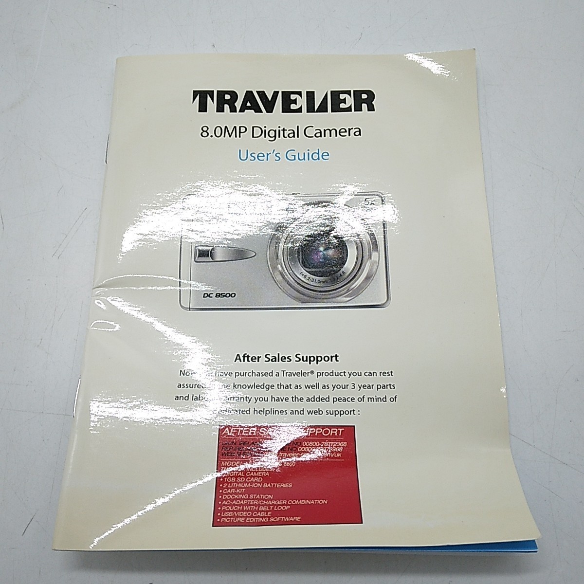 Traveler DC-8500 8MP Silver Compact Digital Camera w/Case, Boxed, Tested/Working