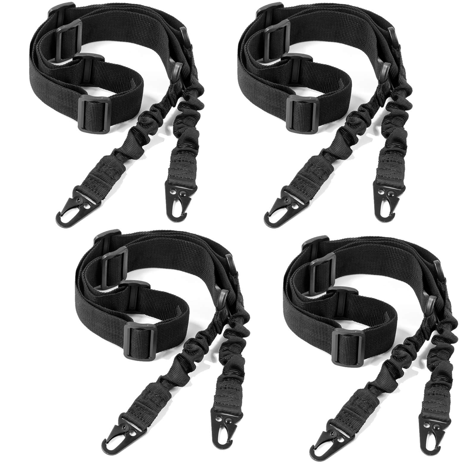 4-Pack 2 Point Sling with Metal Hook Adjustable Length 1.25” Sling