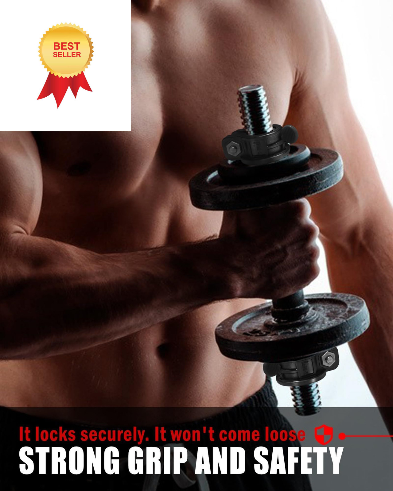 ZY-HUAN Mini Pro Barbell Clips 1 inch I Multi-Size Adjustable Black