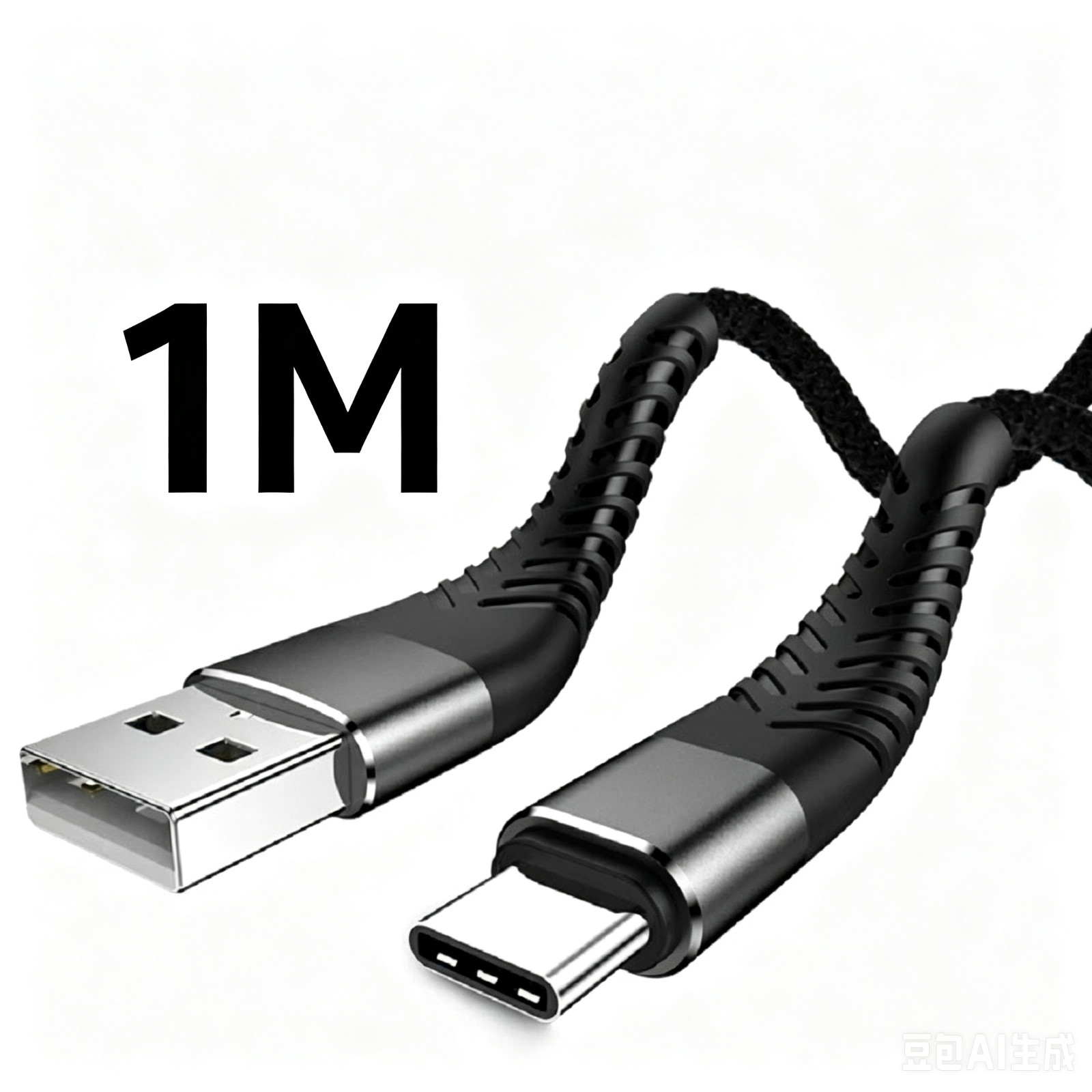 Braided USB Type-C USB-C to USB-A Fast Charge Cable Charger Charging Cord 1M 1pc